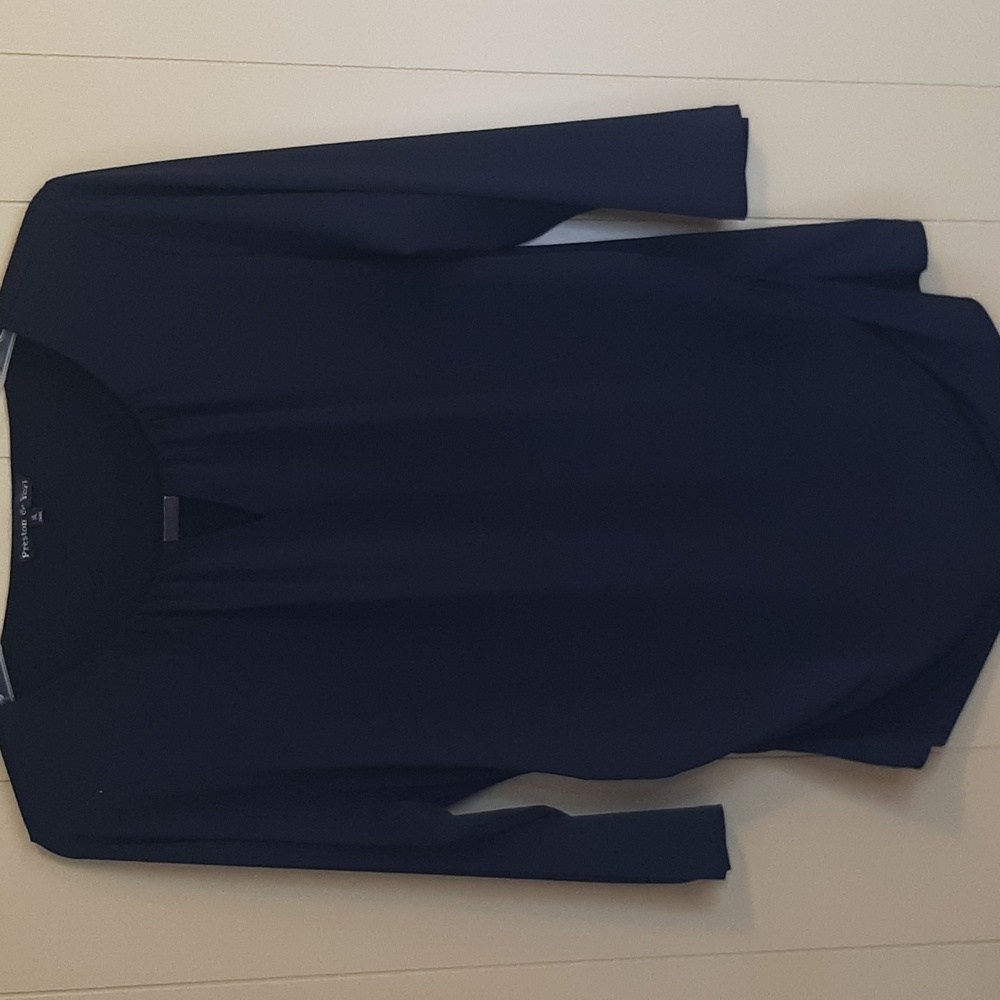 Preston & York Women's Size XL Classic Dark Navy Blue Top